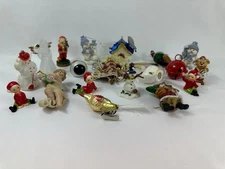 Vintage Mixed Christmas Ornaments Lot – Schmid, Golden Sleigh, Encore Group, 