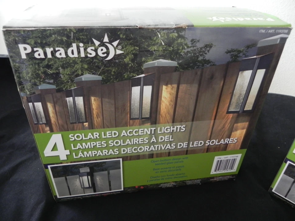 (1 Box) Paradise Solar 4 Pack Led Accent Lights 10 Lumens Cast Aluminum - Black - Image 2 of 4