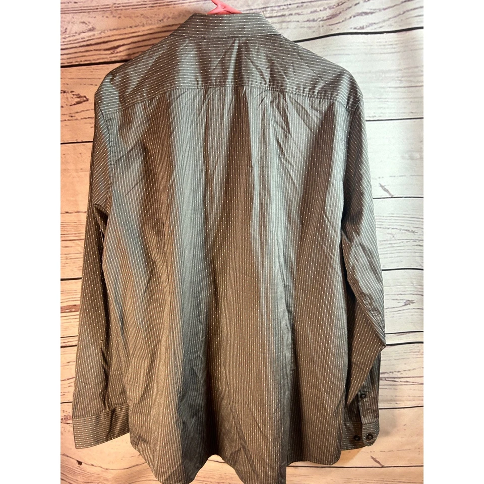 Camisa Murano Moderna Cómoda Calce Ajustado Para Hombre Rayas Abotonada XL Foto 3 de 4