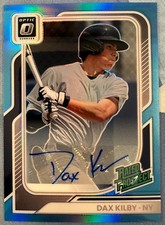 DAX KILBY 2026 PANINI DONRUSS BASEBALL OPTIC CAROLINA BLUE AUTO RC #167 #27/49