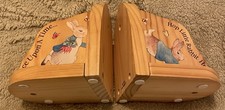 Peter Rabbit Wooden Book Ends by Beatrix Potter x 2 Nursery Decor 2013