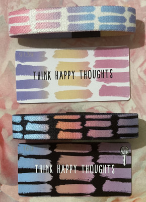 Zox Think Happy Thoughts Wrist Band Straps And Cards. Regular And Secret Stash