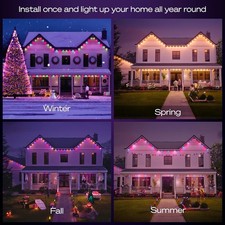 Philips Hue Festavia Permanent Outdoor String Lights Extension, 9 m, 16 Lights,
