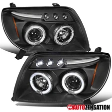 Fit 2003-2005 Toyota 4Runner Black LED Halo Projector Headlights Lamps L+R 03-05