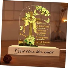 Godchild 3D Illusion Acrylic Lamp, Baptism Gift for Baby Boy Girl, Godchild 4