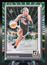 2025 Panini Donruss WNBA A'ja Wilson Green Laser Aces #82