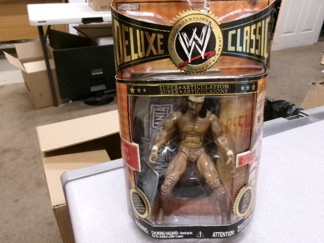Jimmy Snuka WWE Jakks Deluxe new in box figure, Very Good Toys And Games