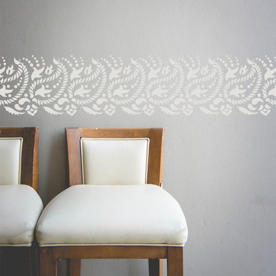 Paisley Wall Border Stencil For Diy Decor Indian Paisley Design