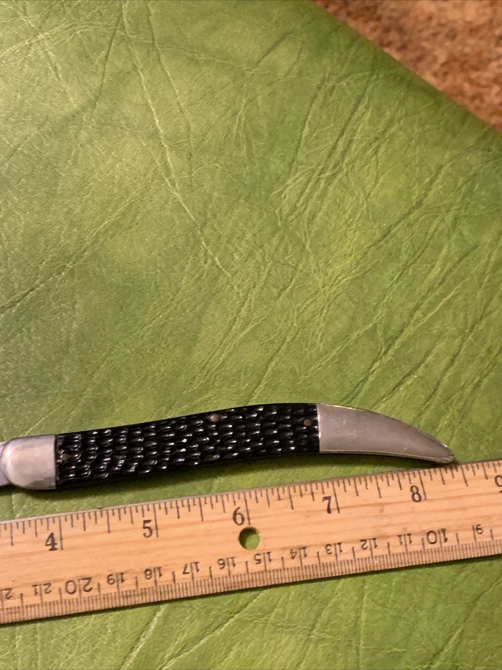 Antique WINCHESTER Toothpick Pocket Knife 1919-42 Jigged Bone Black Nice Knife - Image 4 of 4