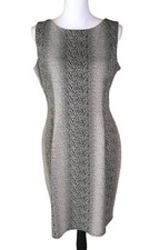 Nine West Sleeveless Animal Print Dress Bodycon Size 10