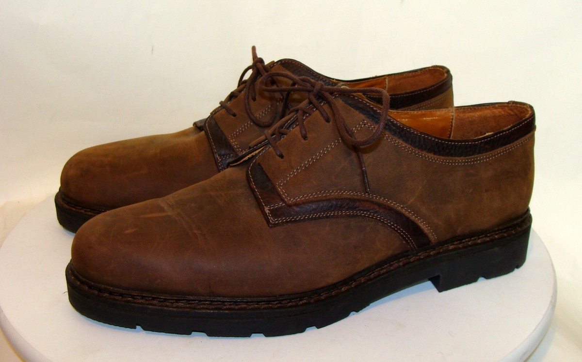 SAKS FIFTH AVENUE Mens Brown Leather OXFORD Shoes Size 10.5M  C111