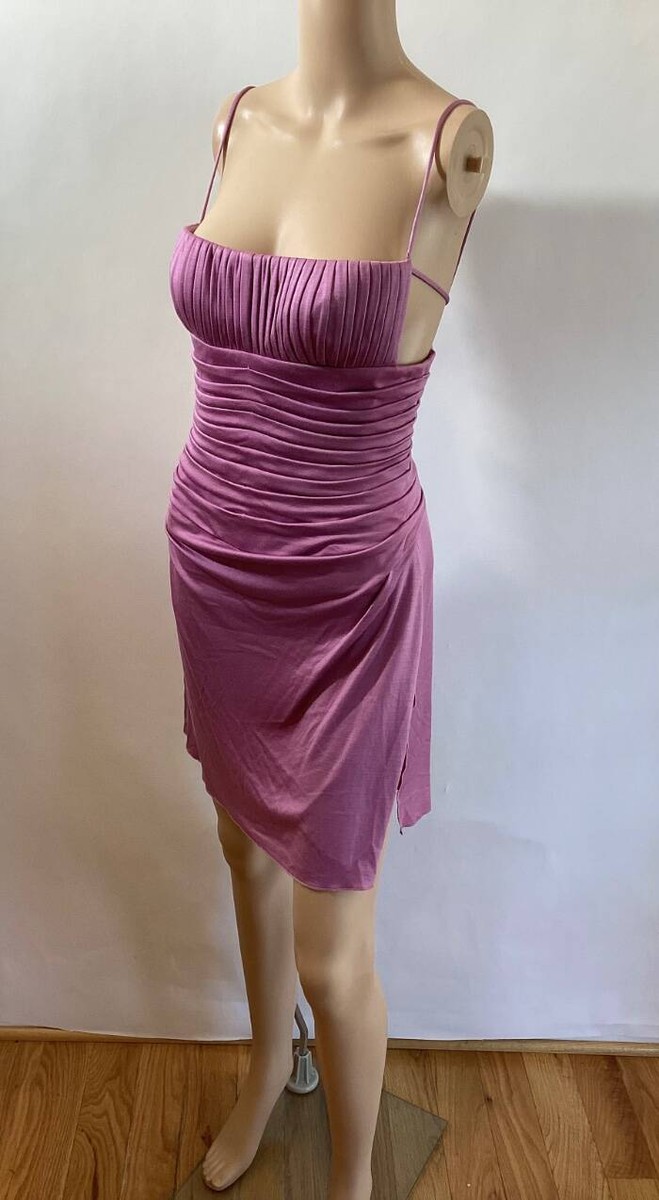 GIANNI VERSACE RUNWAY SEXY RUCHED LILAC DRESS SS/2000 SIZE 42 | eBay
