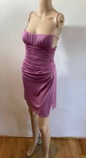 GIANNI VERSACE RUNWAY SEXY RUCHED LILAC DRESS SS/2000 SIZE 42