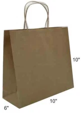 BROWN KRAFT CARRY BAGS WITH SECURE SEALING TAPE  & HANDLES 250 [CTC119]