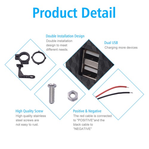 USB Socket Charger Motorcycle Usb Panel Motorcycle Usb Extension - Zdjęcie 4 z 11