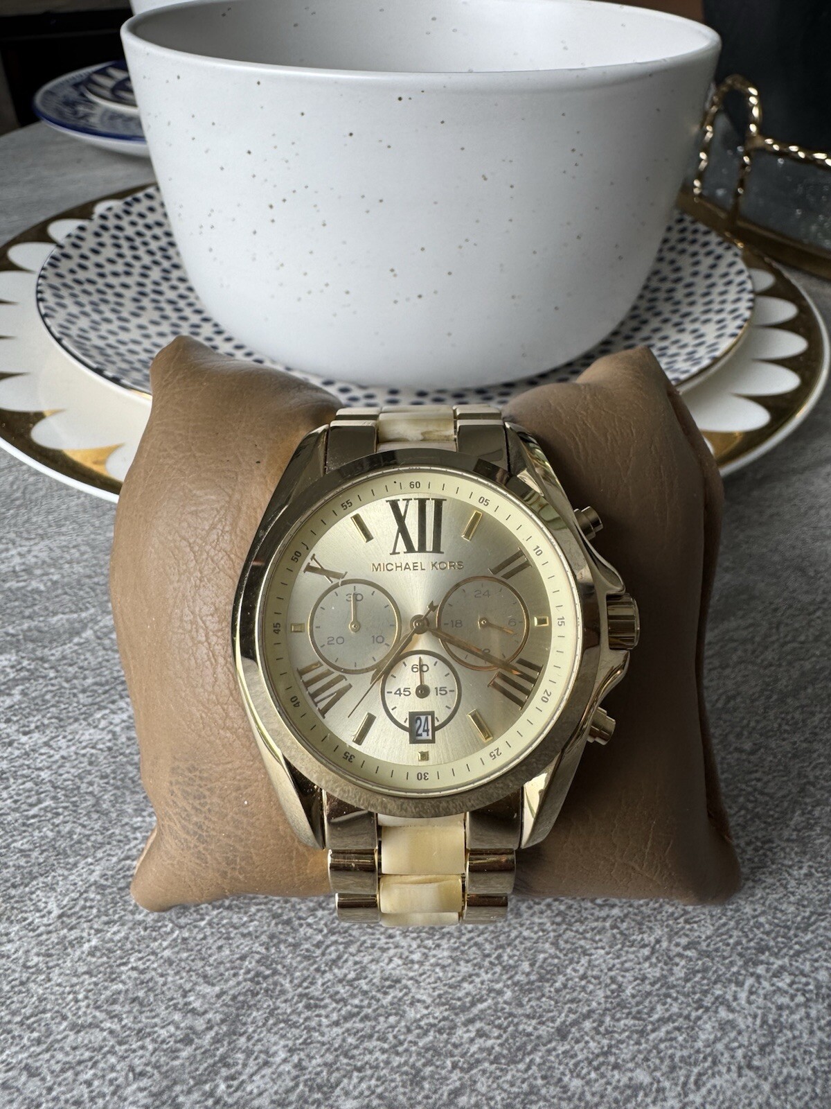 Michael Kors Bradshaw Gold Dial Gold Steel Strap Watch for Women - MK5722