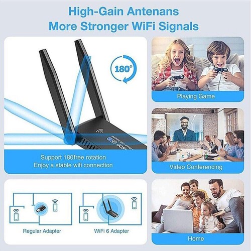 USB 3.0 WIFI Adapter 1300mbps Wireless Dongle Dual Band 2.4G/5G Dual Antenna US - Photo 4/15