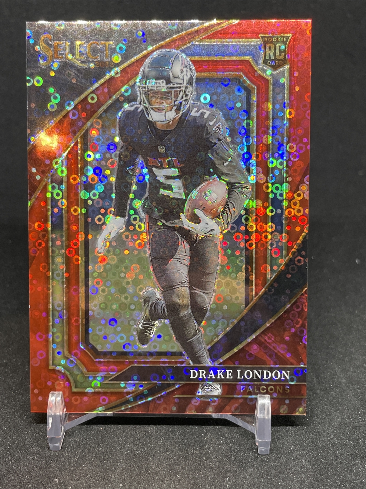 2022 Select Drake London Suite Level RC Red Disco /49