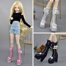 Dolls Shoes Long Boots Bow High Heels Shoes for 1/3 BJD Doll 60cm Fashion Dolls