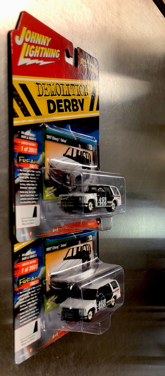 JOHNNY LIGHTNING 1997 CHEVY TAHOE ( LOT OF 2 ) DEMOLITION DERBY