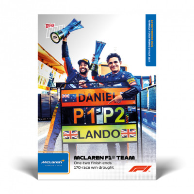 2021 TOPPS NOW F1 #52 MCLAREN F1 TEAM ONE-TWO FINISH ENDS 170 RACE WIN DROUGHT
