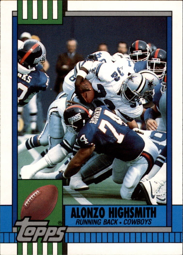 1990 Topps Traded Football #7T Alonzo Highsmith - Dallas Cowboys