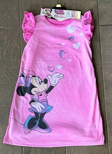 Lot Girl 2x Disney Minnie Mouse Disneyland World Sleepwear Dress Night Gown 6 yr - Picture 4 of 8