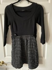 Women’s Nine West Sz 2 Knit Top Dress w Lined Skirt Long Sleeves & Back Belt