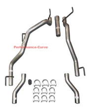 Catback Dual Exhaust Mandrel Bent Pipe Kit - fits 09 - 22 RAM Hemi Factory Dual