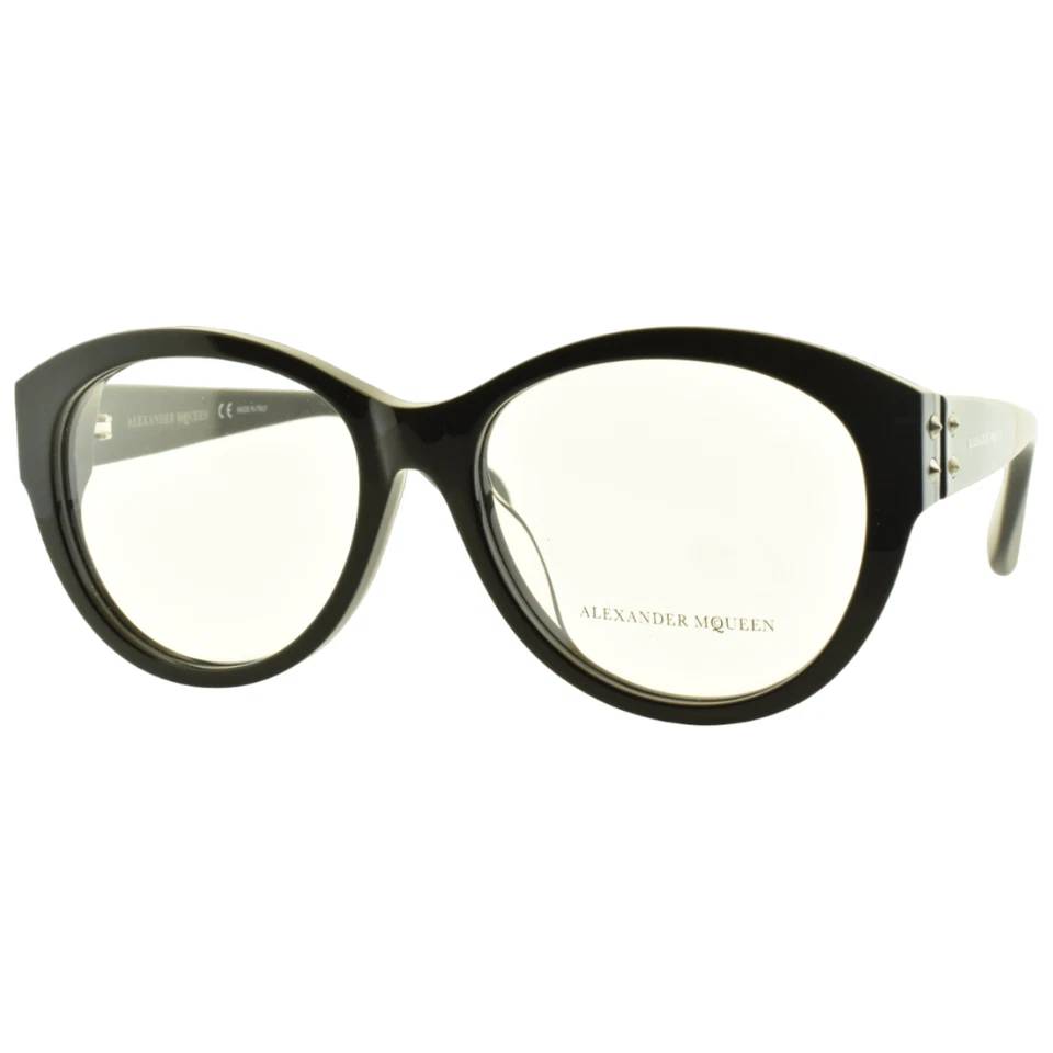 ¡¡NUEVO!! Marco óptico Alexander McQueen AM0053OA 001 negro ovalado borde completo para mujer Foto 2 de 4