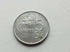 SLOWAKEI  5 Kronen 1995 Münze  "ö"
