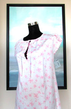 VTG Eve Stillman Saks Fifth Ave Pink Petal Long Nightgown M NWT