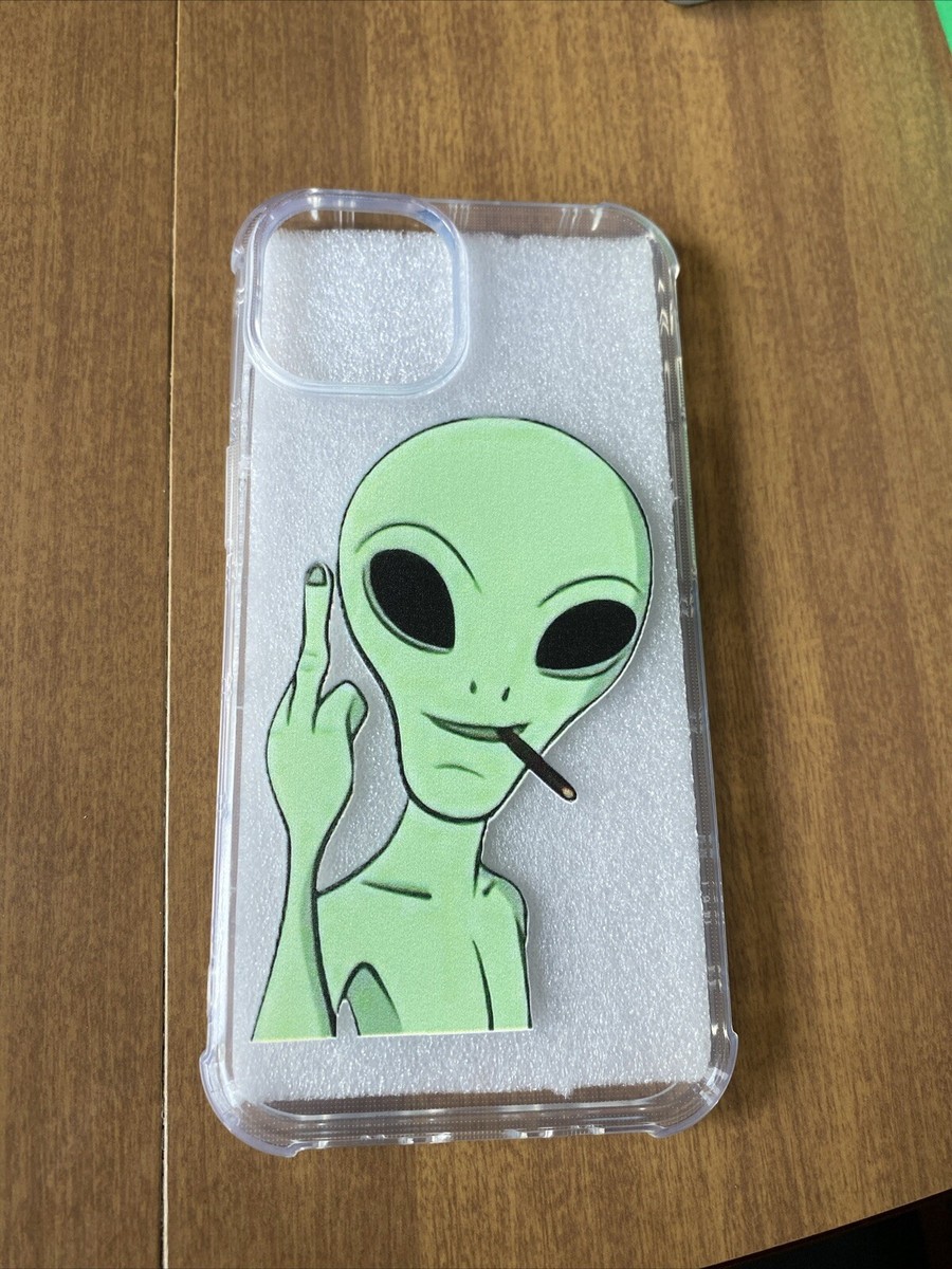 Smoking Alien Phone Case For Apple iPhone 14 Smoking Alien Phone Case For Apple iPhone 14