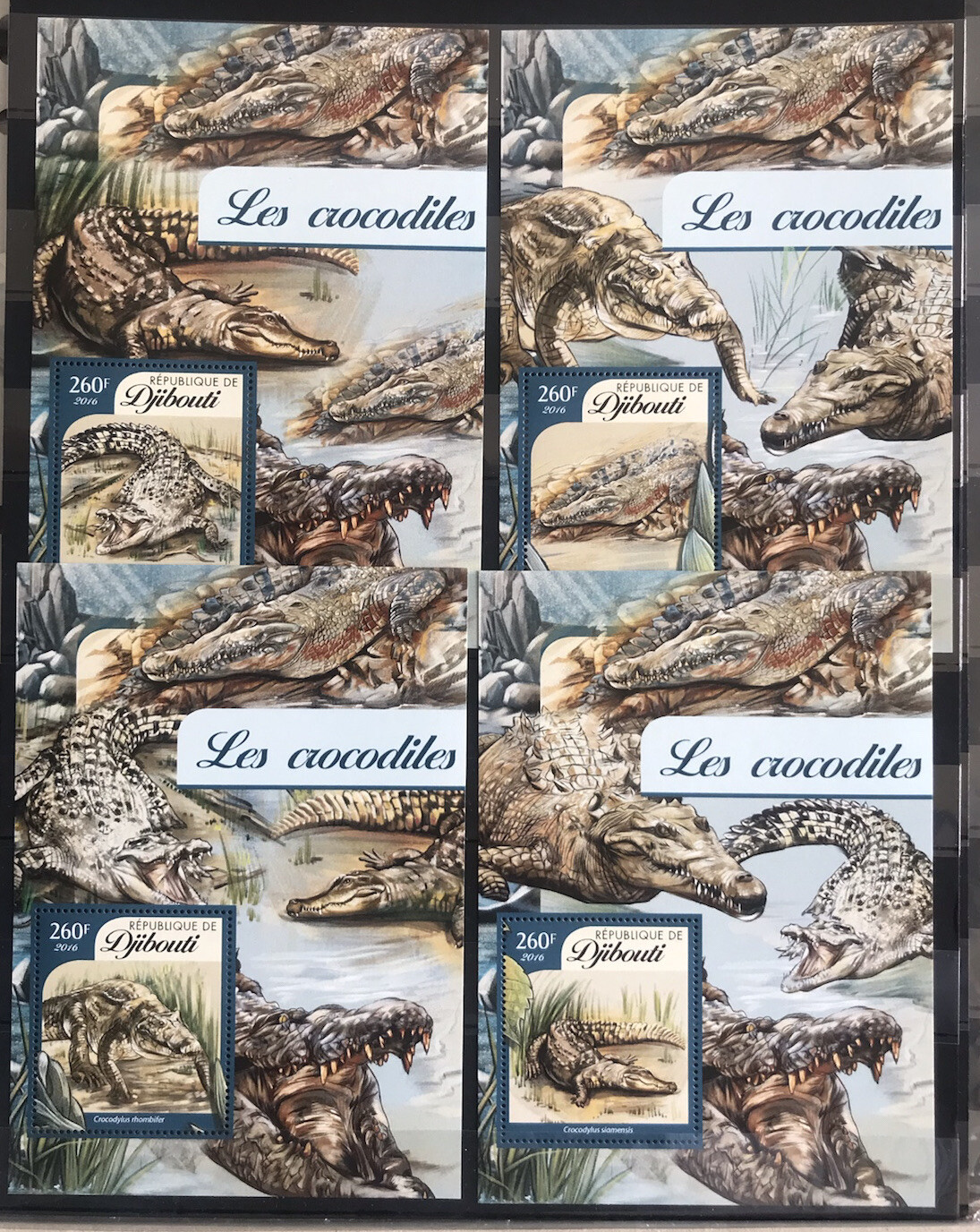 Djibouti - Crocodiles - Animals - Fauna - 4 Lux stamps  - timbres -  MNH** Del.5