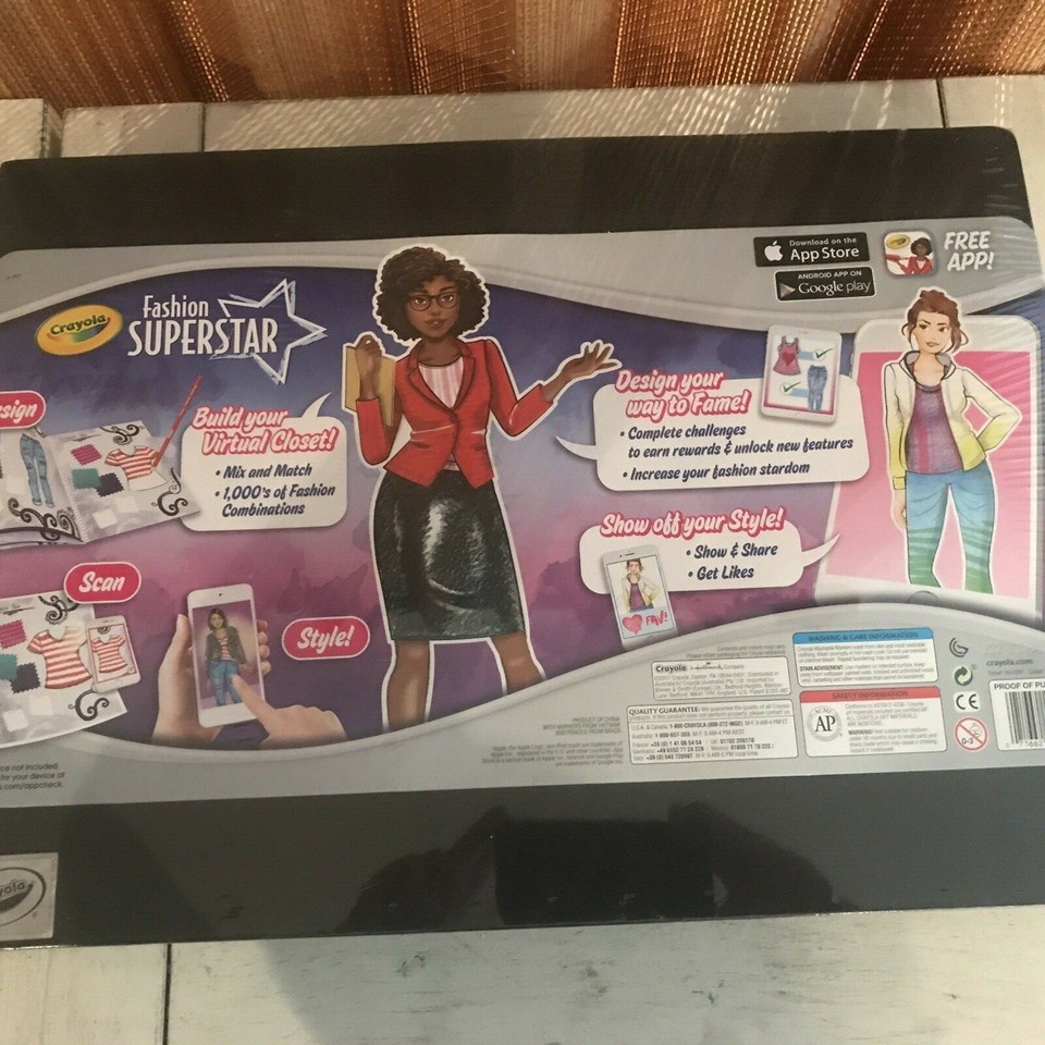 CRAYOLA FASHION SUPERSTAR Design Clothes Pencils App Art Kit - NEW | eBay