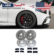 Front Rear Brake Disc Rotors Pads For 2014-2020 Mercedes Benz S63 S65 Amg