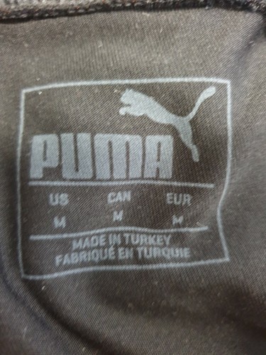 Z195 WOMANS PUMA BLACK GREEN STRETCH YOGA SPORTS LEGGINGS UK XS 8 W26 L26 EU M - Picture 3 of 3