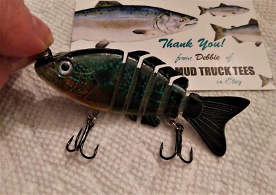 3'' Multi Jointed Bass Fishing Lure Bait Pike Musky Bass walleye Swimbait panfish