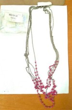 Nordstrom Multilayer Pink Beaded Necklace #45