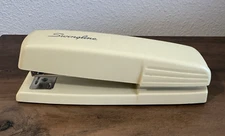 Swingline Desk Stapler Vintage Model 545 Cream Beige Tested Working Metal