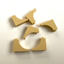 6 Lego Bausteine 1x3x2 Bogensteine negativ beige tan NEU 18653