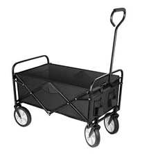 YSSOA Rolling Folding & Rolling Collapsible Garden Cart, Outdoor Camping Wago...