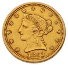 1853 $2.50 Gold Liberty Quarter Eagle in AU Condition Nice Early US Gold Coin!