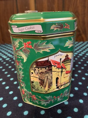 2005 Green Lambertz sugar cookie musical tin made in Germany