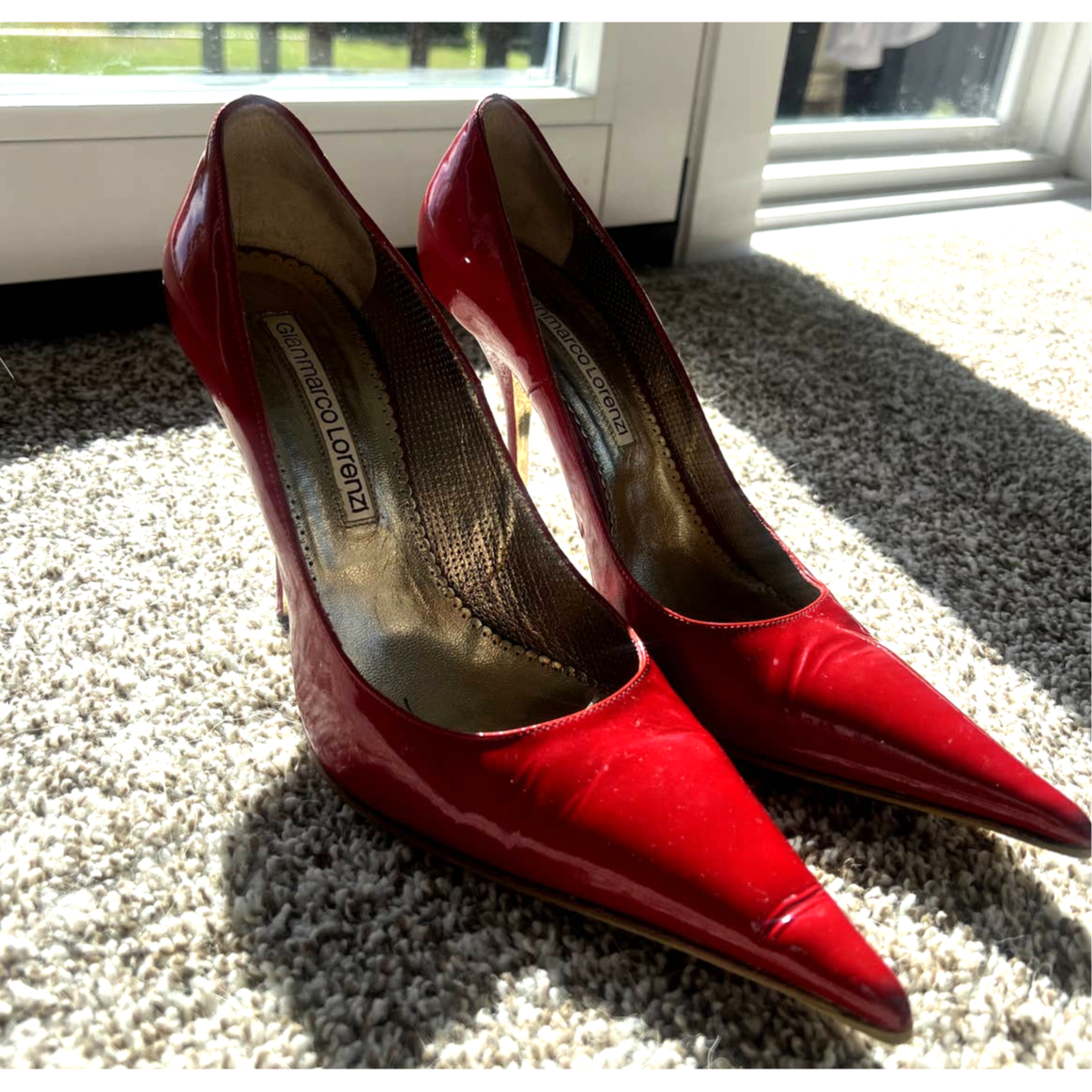 Gianmarco Lorenzi Red Patent Leather Pointed Pumps Sz EU 39 | eBay