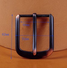 Solid Heavy Black Pin Single Prong Clip Replacement Belt Buckle For 1-1/2" Strap