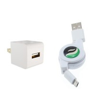 Retractable Home Charger Micro USB Cable Power for Cell Phones