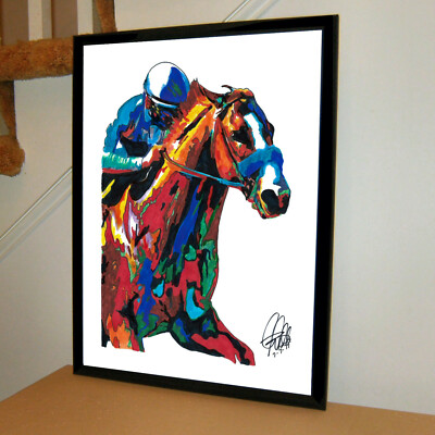 Justify Triple Crown Kentucky Derby Horse Racing Poster Print Wall Art 18x24