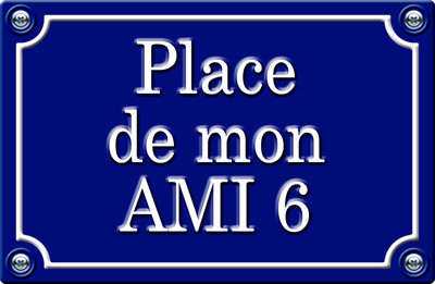 PLACE OF MY FRIEND 6 - 29cm AUFKLEBER STICKER AUTO PR0135