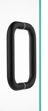 8" Back to Back Pull Handle for Frameless Shower Doors BM8X8MBL Matte Black